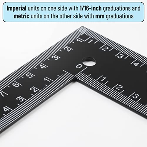 Mr. Pen- Carpenter Square, Framing Square, 8 inch x 12 inch , Carpenters Square , Right Angle Ruler, Framing Tools, L Shape Ruler, Metal Square, Mr. Pen