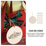 Zerodeko 1 Set Wooden Slices Label Pendant Unfinished Wood Slices Craft Pendant with Hole Decorations Set Wood Chips Wooden Christmas Decorations Zerodeko