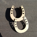 Toyvian 12pcs Unfinished Wood Horseshoe Cutouts Blank Wooden Horseshoe Chips Horseshoe Slices Pieces Wall Decor for DIY Craft Art Toyvian