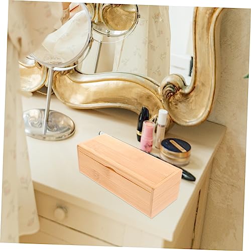 EXCEART Box Bamboo Jewelry Storage Case Jewelry Treasure Organizer Glasses Organizer Jewelry Organizer Keepsakes Storage Case Containers with Lids EXCEART