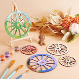 OLYCRAFT 12pcs 3Sizes Unfinished Wood Wheel Blank Wood Slices Train Car Wheel Wooden Pieces Unfinished Blank Slices Natural Wood Cutouts for DIY OLYCRAFT