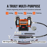 VEVOR Bench Buffer Polisher, Bench Buffer Grinder Polishing & Buffing Machine for Metal/Jewelry/Wood/Jade/Plastic/Silver DIY, with Wool/Abrasive VEVOR