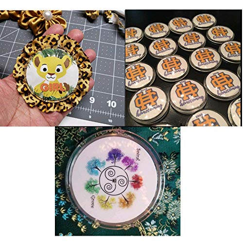 30 Pcs 2.36'' Pin Button Badge Acrylic Clear Pin Buttons Blank Badge Making Kit Acrylic Badge Maker for Craft DIY Kids' Paper Craft Activities etc ZWIN