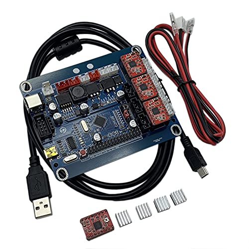 AOLDHYY Doesbot GRBL 1.1 A4988 Control Board CNC Controller Router CNC Engraving Machine Control Board 3018 3 Axis USB Control Laser Board Corexy - WoodArtSupply