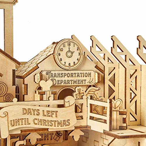 bennama 3D Wooden Puzzles Santa's Factory Model Kits, Brainteaser and Puzzle for Christmas/Birthday,Gifts for Adults and Teens to Build Combination bennama