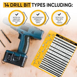 Magnetic Drill Press Chart Sign | USA Made | RPM Guide, Wood & Metalworking | All-in-1 Accessory Tips | 8.5" x 10.5" Sunsella