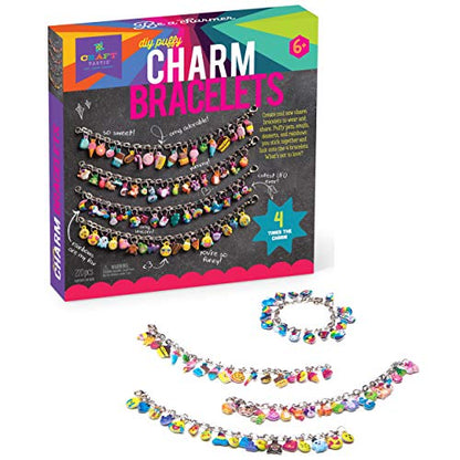 Craft-tastic — DIY Puffy Charm Bracelets Craft and Activity— Make Your Own Jewelry Kit for Kids — Ages 6+ - WoodArtSupply