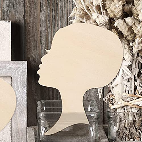 Ipetboom Wood Wreath Boards 12Pcs African Woman Wooden Cutout DIY Wooden Template Head Wooden Silhouette for DIY Mothers Day Present Crafts Wreath - WoodArtSupply