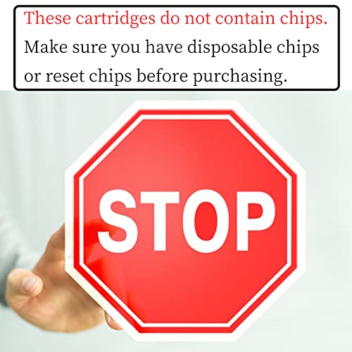 802XL 802 T802 Sublimation Ink Cartridges No Chip 812 812XL T812XL Replacement Refillable Ink Cartridges Without Chip & Ink for WF-7820 WF-7830 Gooyule