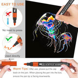 NICETY 58 Colors Acrylic Paint Pens Paint Markers, 3mm Medium Tip Point Acrylic Paint Pens for Rock Painting, Canvas, Wood, Ceramic, Glass, Stone, NICETY