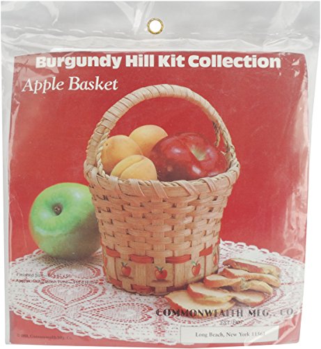 Commonwealth Basket Burgundy Hill Basket Kit, Apple Basket 6"X6"X9" - WoodArtSupply