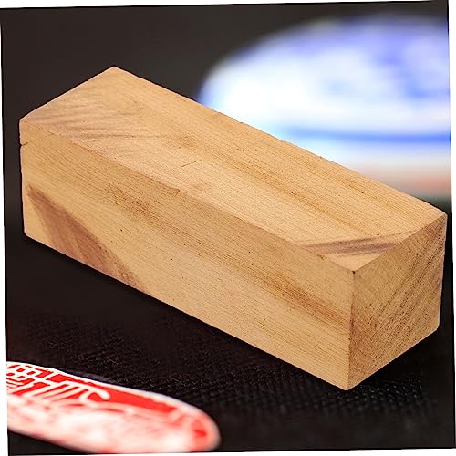 EXCEART 5pcs Carved Wood Whittling Kit Unfinished Wood Whittling Blocks DIY Wooden Stamper Wood Carving Rubber Seal Carving Soft Wooden Blocks Blank EXCEART