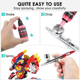 rhinowisdom Airbrush Paint - 24 Colors Airbrush Paint Set 1fl oz, Opaque & Brilliant Colors, Leather & Shoe Acrylic Air brush Paint Kit Ready to rhinowisdom