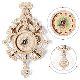 3D Puzzles for Adults Wooden Clock kit DIY Build Mechanical Wall Clock Hanging Pendulum Clock Puzzle Gift for Aldult and Teens Jigtoy