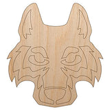 Wolf Head Unfinished Wood Shape Piece Cutout for DIY Craft Projects - 1/4 Inch Thick - 6.25 Inch Size Sniggle Sloth