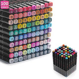 belleza suprema 100 Colors Alcohol Markers Dual Tips Permanent Art Markers Pen for Kids & Adult, Alcohol-Based Highlighter Pen Sketch Markers for belleza suprema