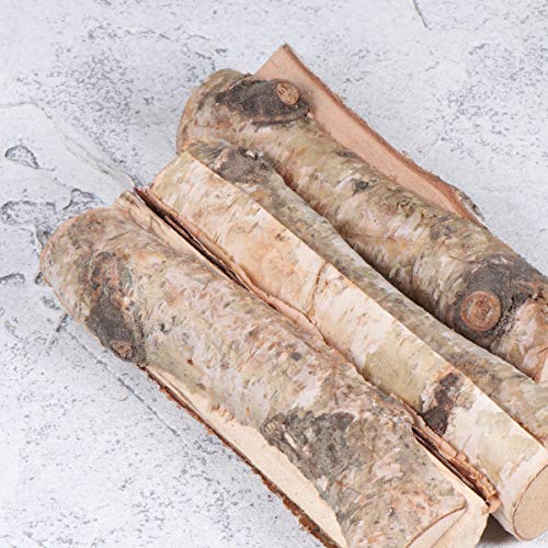 8PCS Christmas Birch Logs Natural Wooden Branches Unfinished Wood Log DIY Christmas Wooden Crafts Photo Props for Xmas Christmas Holiday Table