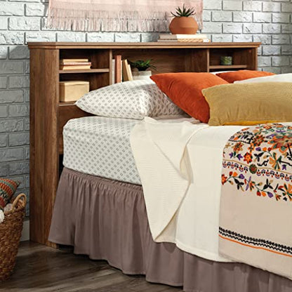 Sauder River Ranch Full-Queen Headboard in Sindoori Mango Finish with Adjustable Shelves - WoodArtSupply