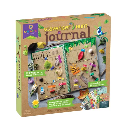 PlayMonster Craft-Tastic Scavenger Hunt Journal - Nature DIY Craft Kit - 32 Page Journal with Over 500 Stickers - Ages 6+ PlayMonster