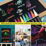 GOTIDEAL Liquid Chalk Markers, Bold Tip 8 Colors Washable Window Chalkboard Glass Pens, Paint and Drawing for Car, Blackboard, & Bistro,Kids and GOTIDEAL
