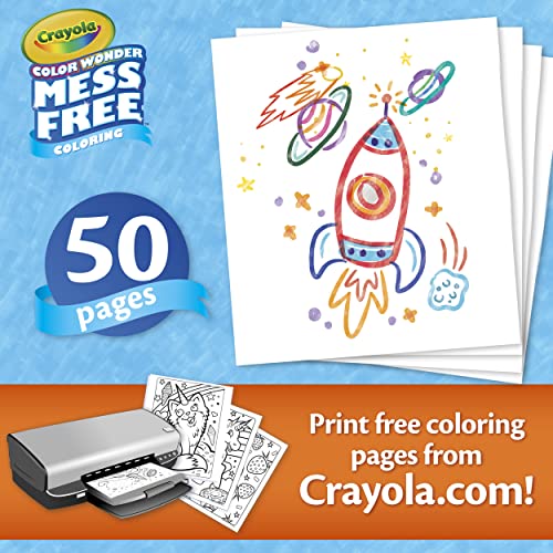 Crayola Color Wonder Mess Free Coloring, Blank Coloring Pages, 50 Count, Printable Page Refill Set Crayola