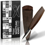 Hutsuls NX-1 Whittling Knife with Leather Sheath - The Carver's Choice, Exquisite Sloyd Knife Wood Carving, Master Craft Wood Carving Knife Hutsuls