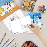 Funto Blank Watercolor Paper Postcards, 50 Cards, 4"x6", 140lb/300gsm, Blank Note for Watercolor Journal, Acid-Free Heavyweight Art Paper for Thank Funto