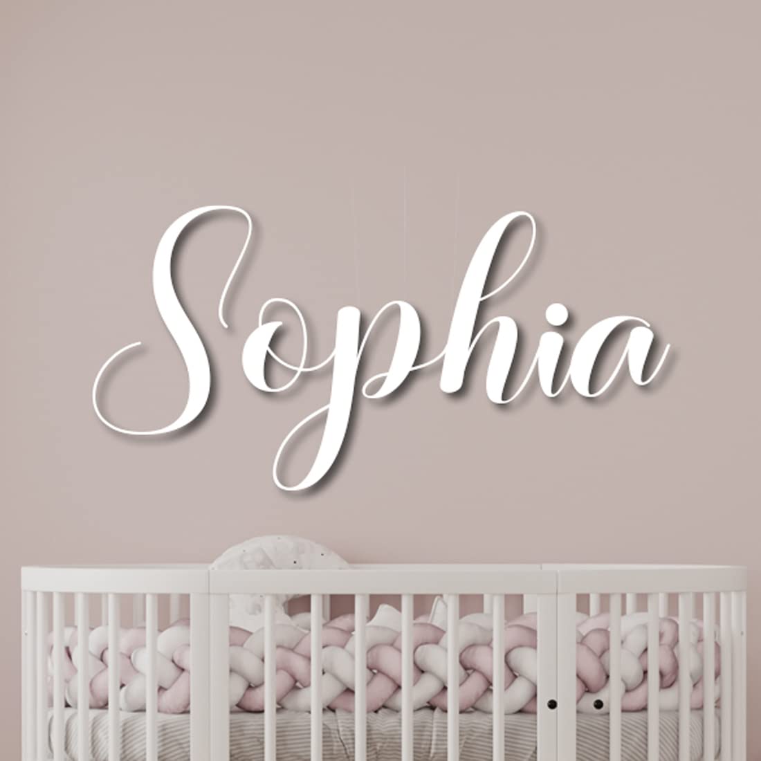 Wooden Name Sign 8-35" Wide Personalized Letters for Nursery Art Wall Room Decor Baby Shower Gift Family Name Sign Nameplate Wood Plaque Pabawa