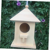 Yardwe 1pc Bird Houses for Outside DIY Kits Bird House Craft Mini Bird Hanging Birdhouse Crafts Kit Wooden Garden Decoration Bird House for Outside Yardwe