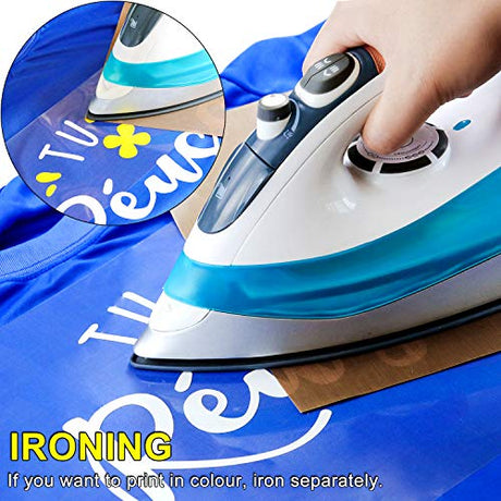 CAREGY HTV Vinyl Bundle Heat Transfer Vinyl 12"x10" - 45 Pack Includes 30 Pack Assorted Colors Sheets and 2 Sheets Teflon, Iron On Vinyl for DIY CAREGY