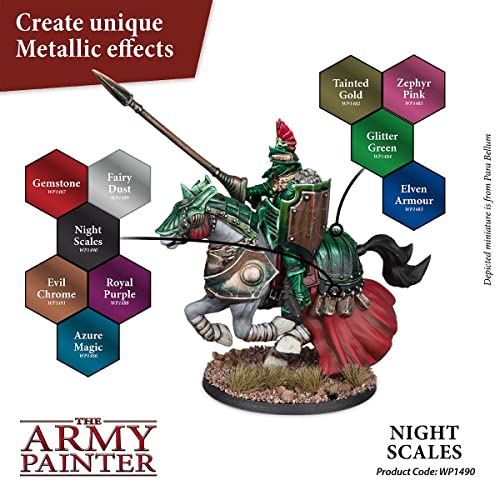 The Army Painter Night Scales Warpaint - Acrylic Non-Toxic Heavily Pigmented Water Based Paint for Tabletop Roleplaying, Boardgames, and Wargames - WoodArtSupply