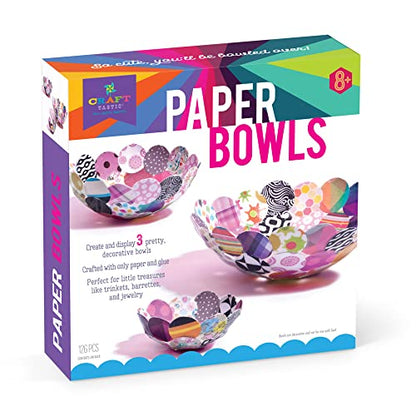 Craft-tastic Paper Bowls — DIY Bowl-Making Paper Craft Kit — Makes 3 Different Sizes — For Kids Ages 8+