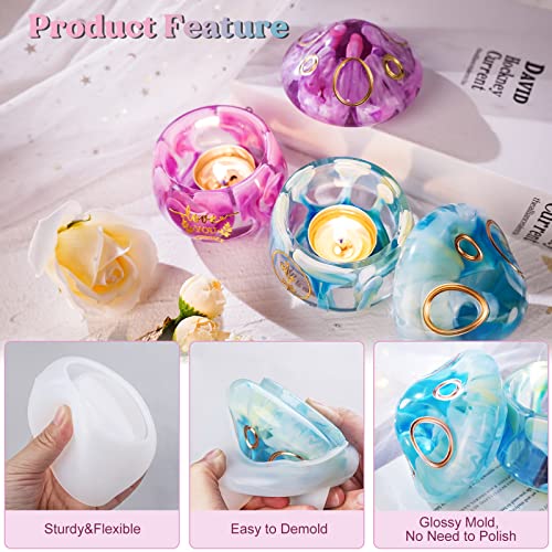 LET'S RESIN Jar Resin Molds Silicone, Mushroom Resin Jar Mold with Lid, Silicone Molds for Epoxy Resin, Epoxy Molds Silicone for Christmas Gifts, LET'S RESIN