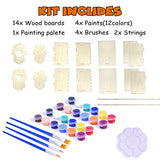 hapray 2 Pack Bird House Kit, DIY Birdhouse Kits, Wooden Crafts Arts for Children to Build and Paint (Includes Paints & Brushes) for Kids Girls Boys hapray