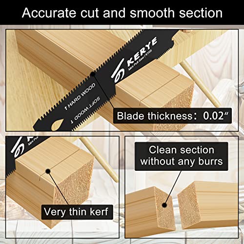 KERYE Mini Hand Saw Woodworking Tools, Small 6 Inch Japanese Pull Saw with Double Edges of 11/17 TPI, Flush Cut Saw for Hardwoods/Softwoods, Light - WoodArtSupply