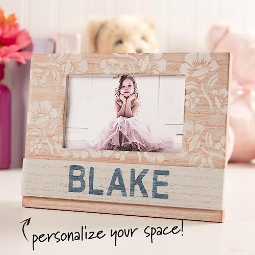 Plaid Wood Unfinished Whitewash Message Frame, 6" x 8" Wooden Surface Perfect for DIY Arts and Crafts Projects, 63525