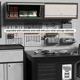 SUXXAN Metal Wall Cabinet with Up-flip Door,Wall-Mounted Locker for Garage Workshop Kitchen（one Cabinet SUXXAN