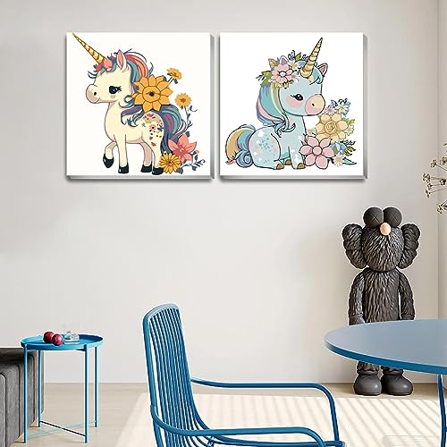 2 Pack Framed Paint by Numbers for Kids Ages 8-12,Easy Acrylic Paint by Number for Adults Beginners Canvas,Cartoon Animals Paint by Number for Kids - WoodArtSupply