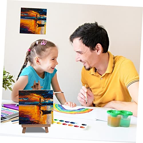 Tofficu 5pcs Blank Wooden Picture Frame Personalized Photo Frame Unfinished Wood Boards Unfinished Wood Canvas Painting Canvas Square Frame Clay Tofficu