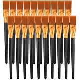 20 Pieces Paint Brushes for Acrylic Painting, Nylon Paint Brushes 1 Inch Wide Flat Paint Brushes Set for Artists Professional Amateurs Gouache & Thinp