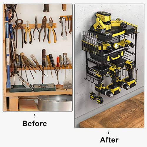 LMAIVE Power Tool Organizer, Tool Organizers and Storage, Drill Holder Wall Mount, Power Tool Organizer Wall Mount, Power Tool Storage Rack, Drill