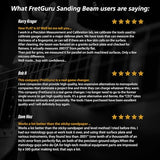 FretGuru Sanding Beam Fret Leveler – (10" ~250mm) Professional guitar luthier leveling file includes 100, 240, 320 Grit Peel and Stick Sandpaper and FretGuru