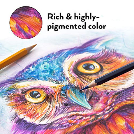 ARTEZA Watercolor Colored Pencils for Adult Coloring, Set of 120 Colored Pencils, Art Drawing Pencils in Bright Assorted Shades, Art Supplies for ARTEZA