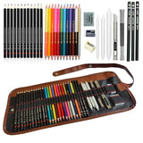 HOTCOLOR Drawing Pencils Set, 36pcs Art Supplies Set Sketching Pencil Set with Graphite Pencils,Dual Ended Color Pencils,Charcoal Pencils Set for HOTCOLOR