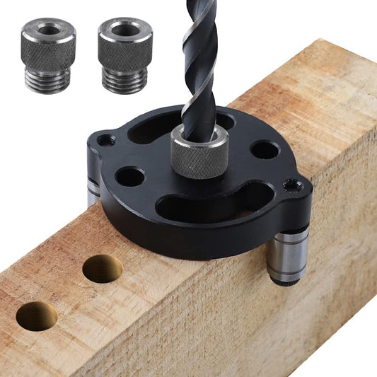 Yakamoz Self Centering Doweling Jig, Self Center Dowel Jig Handheld Drill Guide for Straight Holes Wood Panel Hole Puncher Locator Woodworking Joints - WoodArtSupply