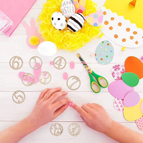 Amosfun 1-30 Wood Number Shape Pieces Embellishment Unfinished Wood Cutouts Ornament for DIY Crafting Ornament Home Decorations 30pcs Amosfun