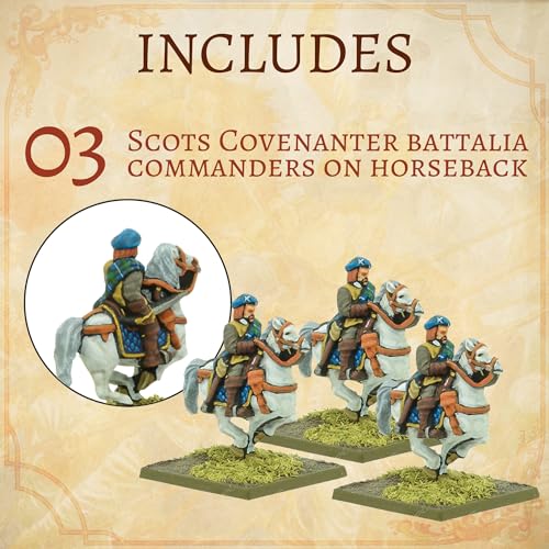 Wargames Delivered Pike & Shotte Epic Battles Scale Scots Covenanters Battalia, 3 Plastic Scots, Scots Lancers, Mounted, Dismounted Scots Dragoons, Wargames Delivered