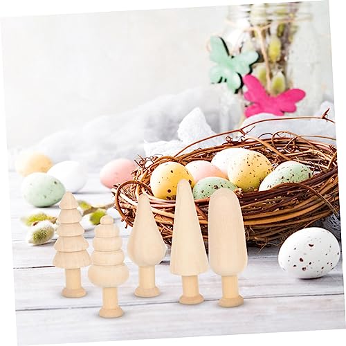 Operitacx 5pcs Toys for Kids Kid Toy Kids Toys Toy's for Kids Toy for Kids Wooden Mini Tree DIY Trees DIY Supplies Unfinished Wood Christmas Trees Operitacx