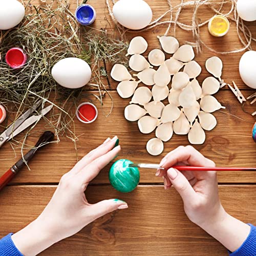 Didiseaon Tiny Things 30pcs Mini Wooden Pear Unfinished Wood Peg Dolls for Crafts Unfinished Wooden Pear Figures for Desk Bookshelves Decoration DIY Didiseaon