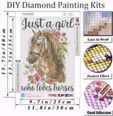 FOXKISS Horse Diamond Art Painting Kits for Adults - Full Drill Diamond Dots Paintings for Beginners, Round 5D Paint with Diamonds Pictures Gem Art FOXKISS